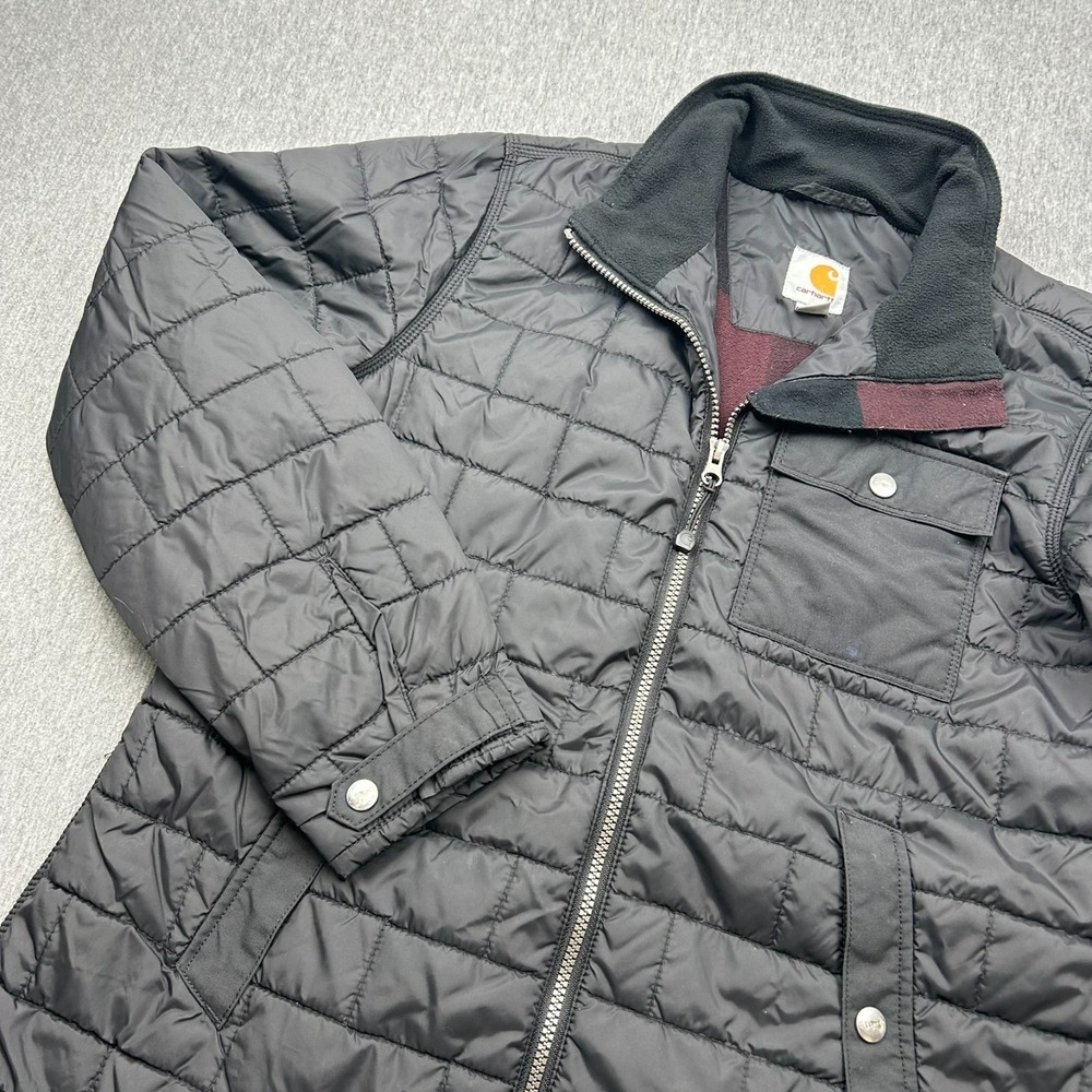 Carhartt Full Zip Amoret Jacket Womens Medium (8/10) Black Quilted Lightweight